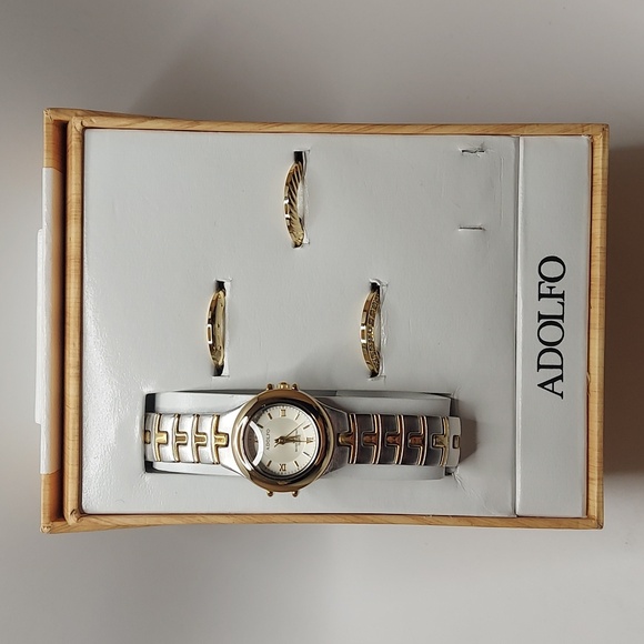 Womens 2 tone Adolfo watch, new - Picture 1 of 5